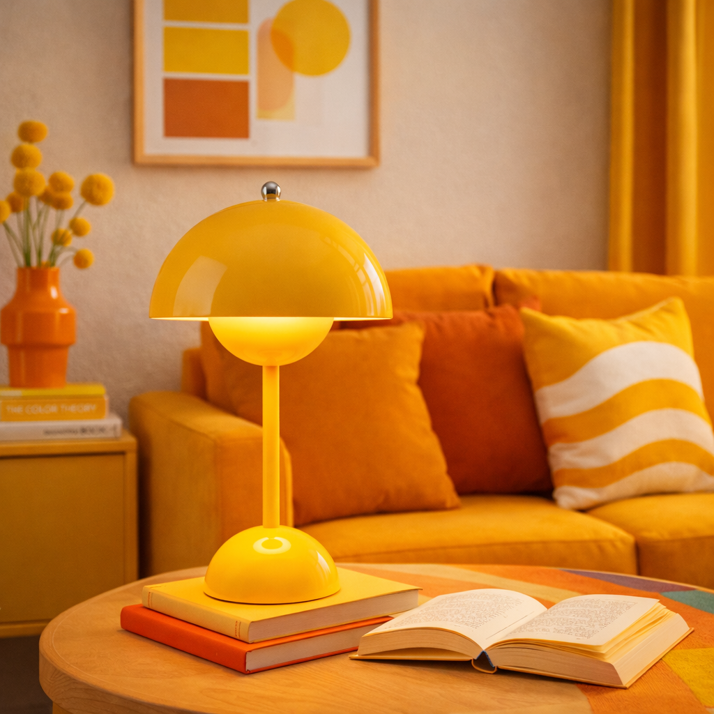 Modern Mushroom Touch Lamp – Dimmable LED Table Lamp, Rechargeable Bedside Light, Color Changing Ambient Lighting Decor