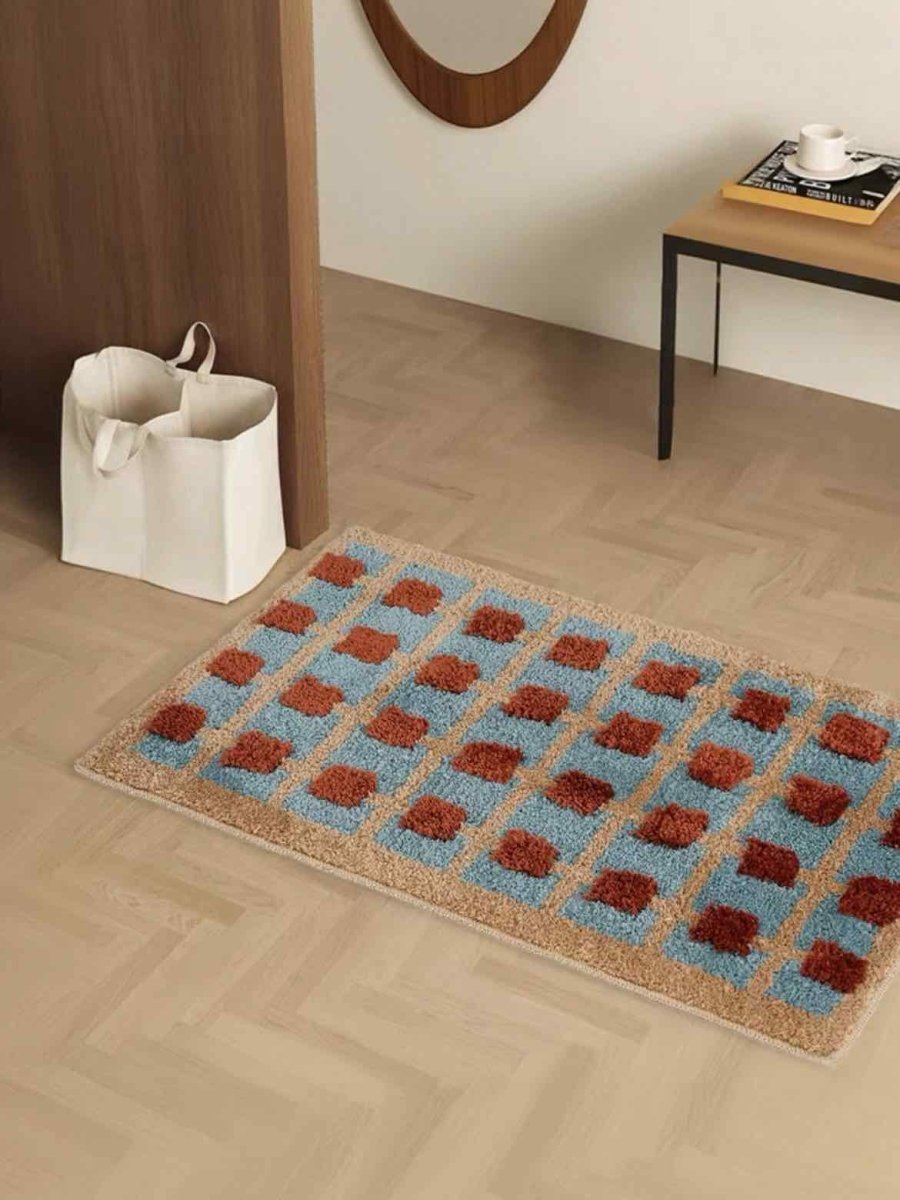 Ultra Soft Retro Whimsical Bath Rug, Machine-washable, Absorbent Mat